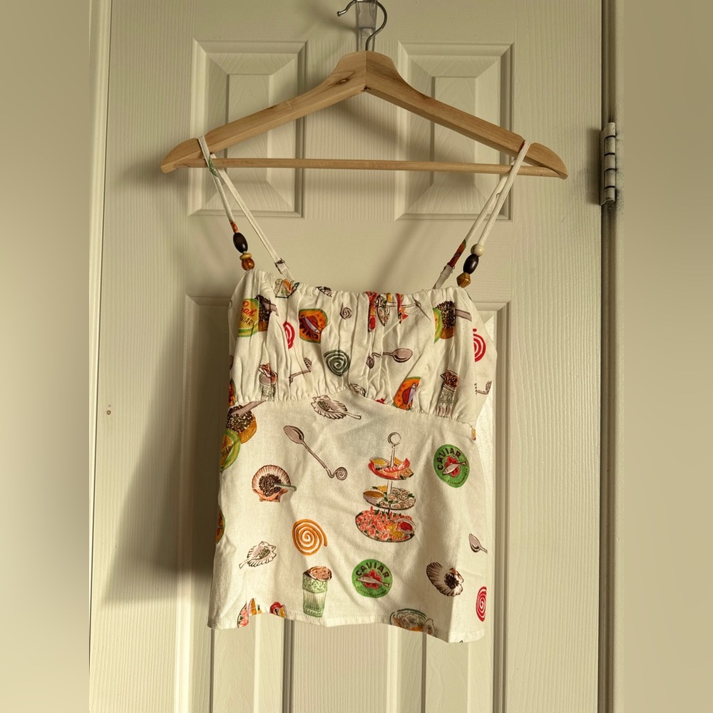 Lisa Says Gah Cleo Cami Caviar Dreams White | NWT